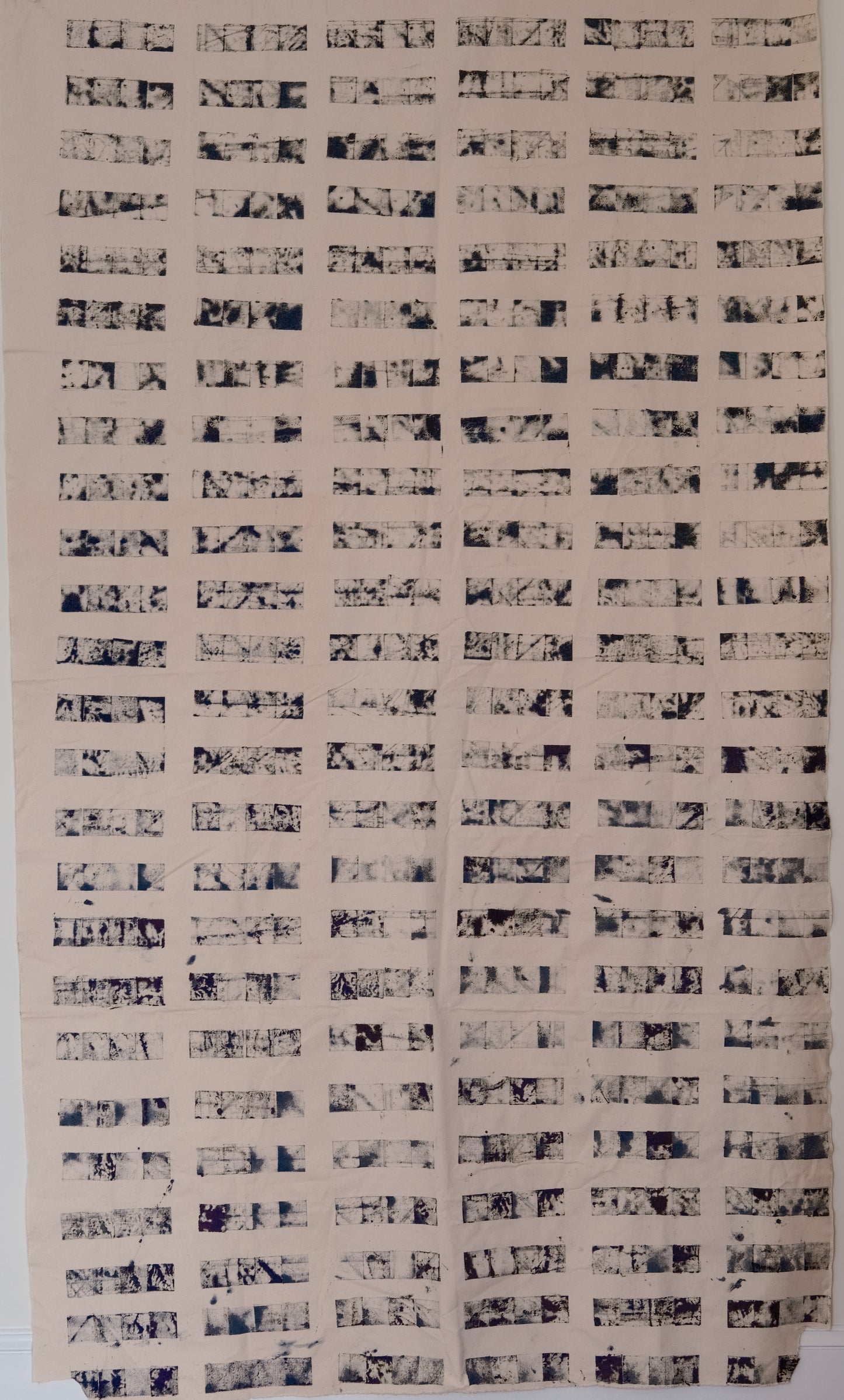 Window Shades Indigo Print