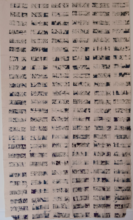 Window Shades Indigo Print