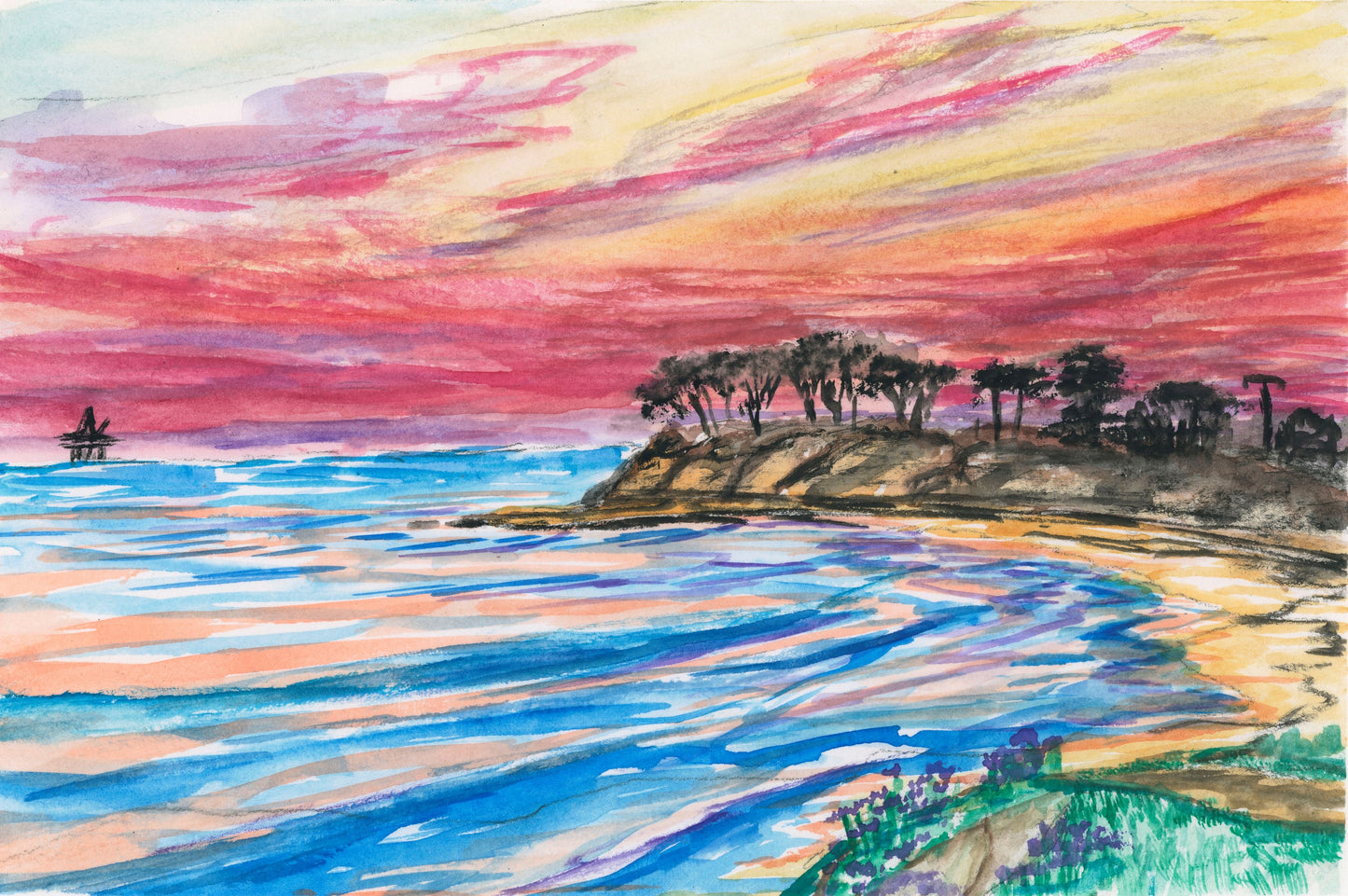 Devereux Sunset, Isla Vista